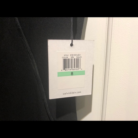 Calvin Klein 2 Zipper Black Dress. NWT. Size 8 - Picture 3 of 6